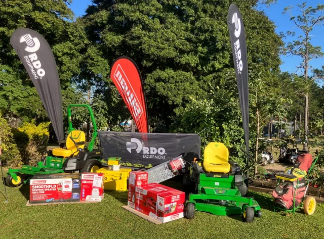 RDO Equipment Gympie was proud to sponsor the recent Gympie Veterans Golf Day once again. ⛳

Mick from the RDO Gympie team brought along John Deere Z530M and Z325E mowers, plus a range of Silvan spraying products for participants to explore.

A great day was had by all, although Mick may need a bit more golf practice if he's going to keep up with the veterans next time! 😄